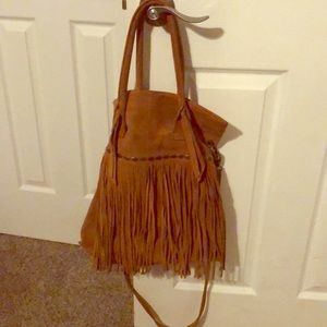 Lucky Brand Brown Fringe Bag